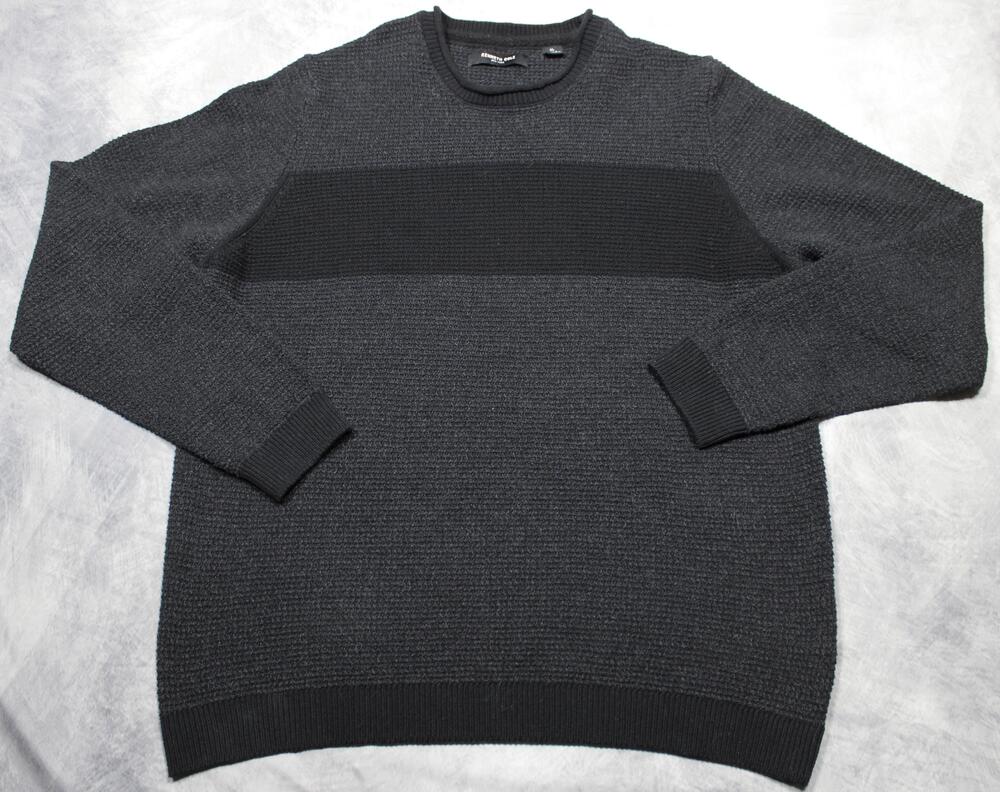 Kenneth Cole New York Roll Neck Sweater Mens XL Gray Textured Knit